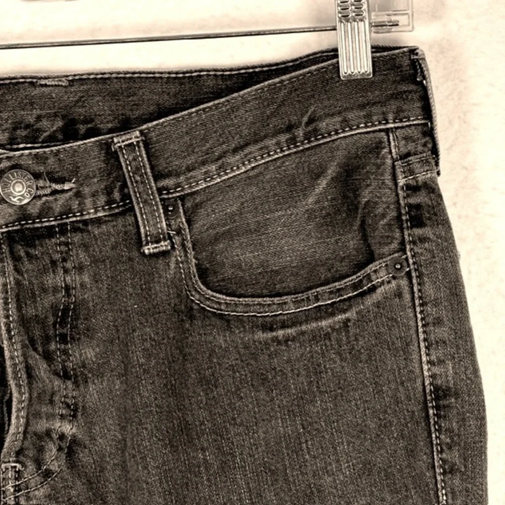 Hollister‎ Slim Straight Jeans Mens 32x30 Charcoal Gray Button Fly Denim Pants